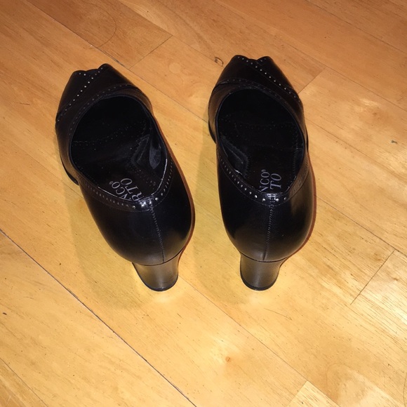 Franco sarto peep toe heels in black - Picture 4 of 7